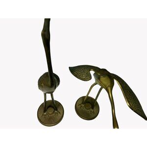 Leonard Solid Brass Egrats Set of 2 Bases 3 " , Height 6 1/2" and 12"